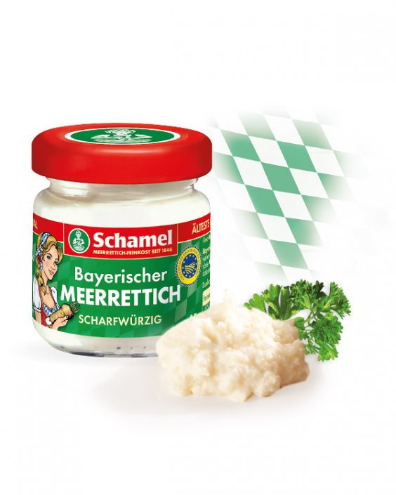 Bayerischer Meerrettich scharfwürzig 45g Glas Schamel